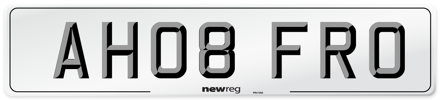 AH08 FRO Number Plate from New Reg